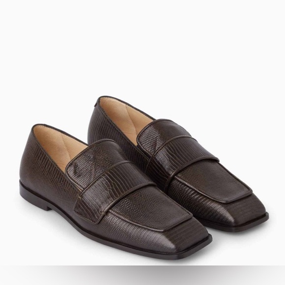 COS Shoes | COS Square Toe Leather Loafers Size 11 - Picture 1 of 11